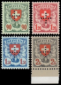 Swiss Switzerland Services 121/24 1937 Cruz Pierced Shield Coat of Arms MNH - Picture 1 of 1