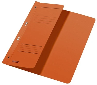 LEITZ 3740 Ösenhefter - 1/2 Vorderdeckel, A4, kfm. Heftung, Manilakarton, orange
