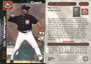 U.L. Washington 2001 Multi-Ad New Britain Rock Cats #4 RC Card FREE SHIP - Picture 1 of 1