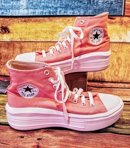 Chuck Taylor Converse All Star High Top Shoes~Lawn Flamingo, Move Platform~Wm. 9 - Picture 1 of 15