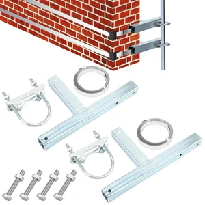 Chimney Antenna Mounting Kit Includes 1.25”-2" Antenna Mast and Two 17" Galva... - Picture 1 of 7