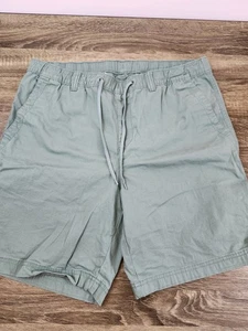 Roundtree & Yorke Stretch Chino Shorts Herren Large grün Kordelzug elastisch - Bild 1 von 7