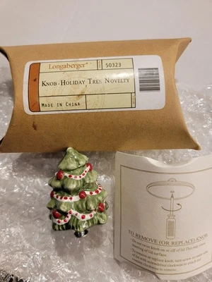 Longaberger Christmas Basket Knob Holiday Tree Novelty #50323 NEW