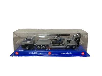 Siku Super   Siku 1610 Tieflader mit Hubschrauber   "POLIZEI" - Bild 1 von 4