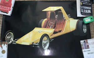 COLLECTOR POSTER ORIGINAL GEORGE BARRIS Hot rod yellow 24 x 34 Sand Dragon - Picture 1 of 1