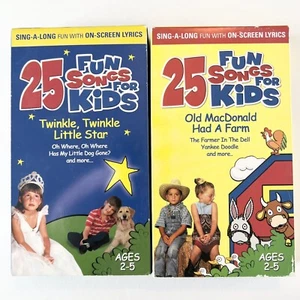 25 Fun Songs For Kids VHS Twinkle Twinkle Little Star, Old MacDonald Set Of 2 - Picture 1 of 6