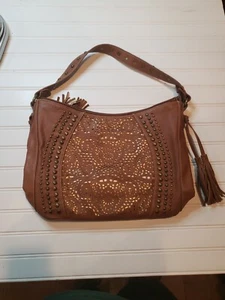 Wetsern Purse Bandana American West Faux Leather Handbag Studded Embroidered a8 - Picture 1 of 8