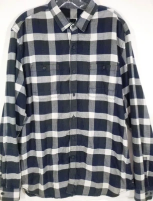 Howe-Mens Long Sleeve Casual Button Down Shirt-XL Extra Large-Gray Plaid - Image 1 of 4