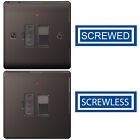BG Black Nickel Switches & Sockets Full Range Screwed Or Screwless Flatplate