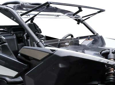 For Can-Am Maverick X3 Front Flip Windshield 2-IN-1 Scratch Resistant 2017-2024 - Image 1 of 4