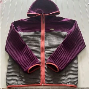 L.L. Bean Airlight Full Zip Purple and Gray Jacket with Orange youth large - Picture 1 of 11