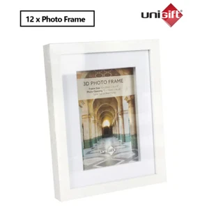 12 x 3D Photo Frame Picture Display Wall Art Hanging 15x20cm Home Decor White - Picture 1 of 2