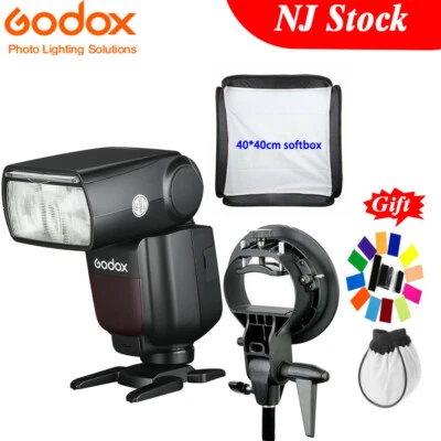 Godox TT685II-C 2.4G TTL HSS Flash Speedlite+40*40cm Bracket Softbox For Canon - Image 1 of 4