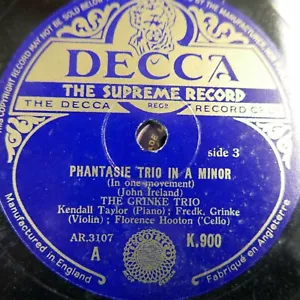 12" 78 rpm FLORENCE HOOTON john ireland - holy boy / phantasie trio [side 3 only - Imagen 1 de 2