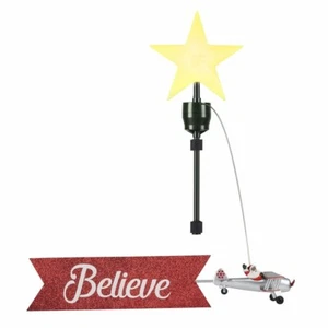 NEW IN BOX MR CHRISTMAS 49426 ANIMATED TREE TOPPER SANTA IN BIPLANE BELIEVE - Picture 1 of 4