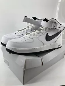 Nike Air Force 1 Mid '07 Triple White Black Sneakers DV0806-101 Men’s Size 15 - Picture 1 of 7
