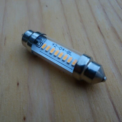 LED tipo Sofite 3000K blanco cálido 6V 10 x 42, vehículo clásico, moto o coche - Imagen 1 de 4