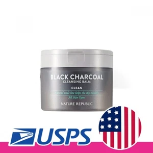 Nature Republic Black Charcoal Cleansing Balm Clean K-Beauty Korea US Seller - Picture 1 of 8