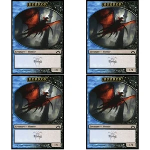 4 x HORROR TOKEN NM Gatecrash mtg Green - Token Com - Picture 1 of 1