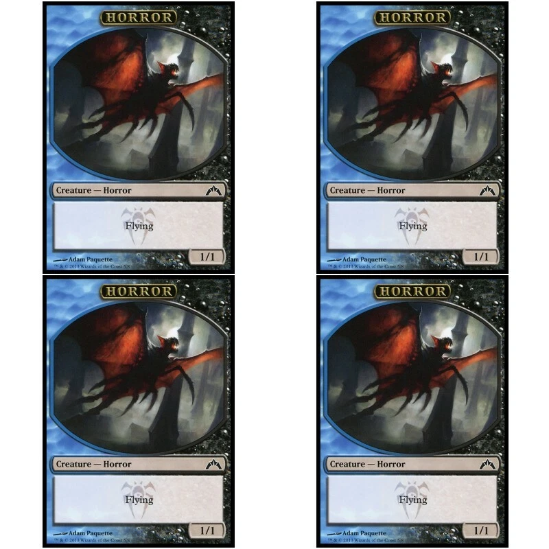 4 x HORROR TOKEN NM Gatecrash mtg Green - Token Com - Image 1 of 1