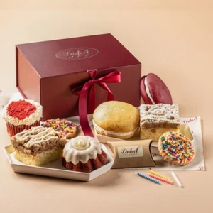 Geschenkkorb Gourmet Happy Birthday rot Samt Kollektion - Bild 1 von 6