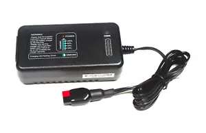 12v VRLA INTELLIGENT GOLF BATTERY CHARGER 4A - RED/BLACK ANDERSON - LED DISPLAY - Picture 1 of 4