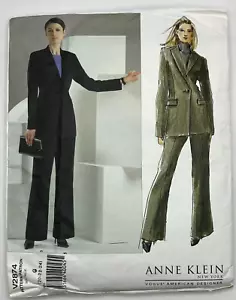 Vogue Schnittmuster Anne Klein NY V2874 Hosenanzug Gr. B (8-10-12) ungeschnitten - Bild 1 von 3