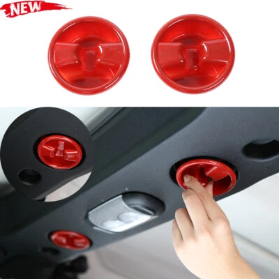 Car Top Roof knob button cover decoration Trim For jeep Wrangler JK 2007-17 Red Foto 1 de 4