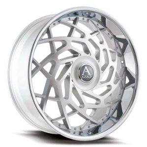 Azad Azreign 22X9.5 6X135 25 ET 87.1 CB Silver/Machine Face/Stainless Steel Lip - Picture 1 of 1