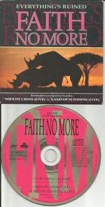 Mike Patton FAITH NO MORE Everything’s Ruined w/ 2 LIVE CARD SLEEVE CD single - Picture 1 of 1