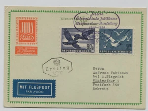 AUSTRIA C54, C56 FIRST DAY POSTAL CARD FDC POSTALLY USED - Picture 1 of 1