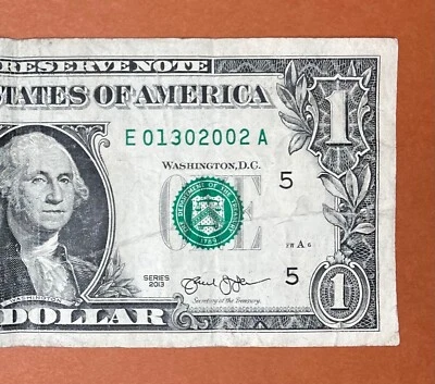 January 30, 2002 (E 01302002 A) Birthday Note $1 One Dollar Bill - Image 1 of 3