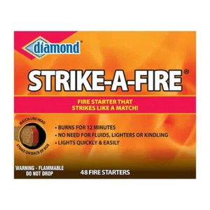 Diamond Strike-A-Fire 48 Count FIRESTARTERS - Strikes like a Match Weight 3.3lbs - Picture 1 of 24