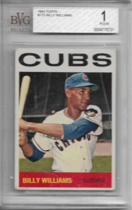 1964 Topps Billy Williams #175 Beckett BVG Graded 1 Poor Chicago Cubs - Picture 1 of 2