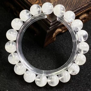 10.5mm Natural white Phantom Ghost Garden Quartz Crystal Beads Bracelet AAA - Picture 1 of 6