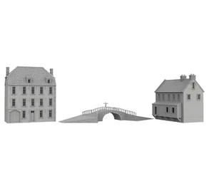 WAVRE WHOLE SET PONT CHRIST - WATERLOO 3D PRINTED Décor Wargame Terrain Napoleon - Picture 1 of 10