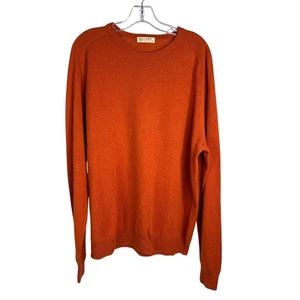 J.Crew Sweater Mens XL Burnt Orange Knit Crew Neck Classic Simple - Picture 1 of 9