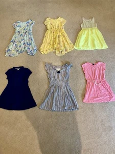 Lot of 6 PCs Girls 5T Summer Dresses (H&M, Gap, Crazy 8…) - Picture 1 of 15
