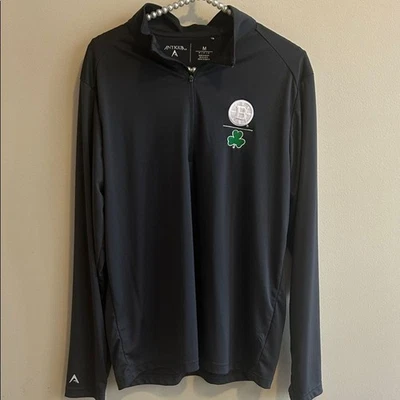 Suéter Boston Bruins Antigua Trébol Homenaje Delgado 1/4 Cremallera. Talla mediana Foto 1 de 4