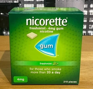 π’ Nicorette Freshmint 4mg Gum Nicotine Sugar-Free Stop Smoking Aid 210s - Picture 1 of 3