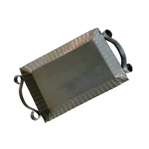 Vintage Artisan Pewter Mini Tray – Folk Art Style – Business Card / Trinket Size - Picture 1 of 3