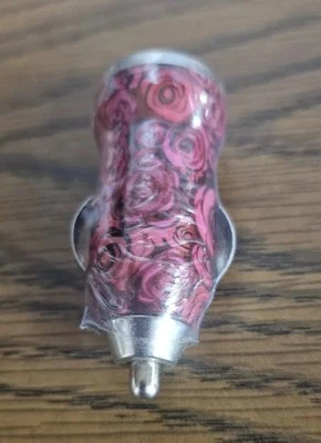 Adaptador carregador de carro USB universal 1 peça rosa floral temático  - Imagem 1 de 3