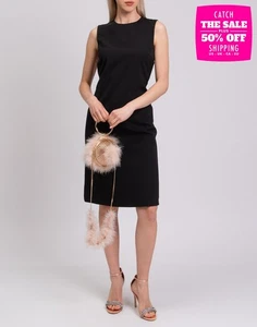 RRP €1540 MAISON MARGIELA Shift Dress IT40 US4 UK8 S Wool Blend Cut Out Back - Picture 1 of 9
