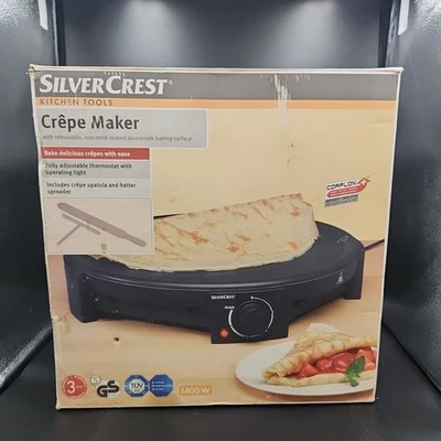 SilverCrest Electric Pancake & Crêpe Maker 1400W – New in Box, Unused - Image 1 of 4