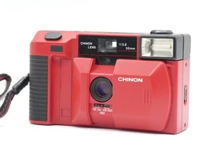 RARE *MINT* CHINON 35F II AD RED Point & Shoot 35mm Film Camera F/3.8 From JAPAN - Picture 1 of 11