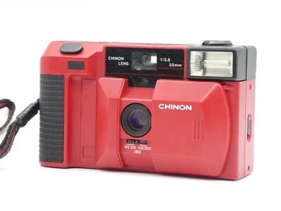 RARE *MINT* CHINON 35F II AD RED Point & Shoot 35mm Film Camera F/3.8 From JAPAN - Image 1 of 4