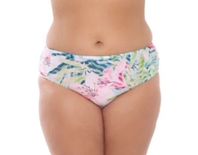 BECCA Women's  Full Coverage Shirred Lush Lagoon Bikini bottom 6454407 NWT $64 - Image 1 of 2