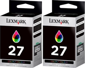 New Genuine Lexmark 27 2PK Ink Cartridges X Series X1100 X1110 Z Series Z13 Z23 - Picture 1 of 3