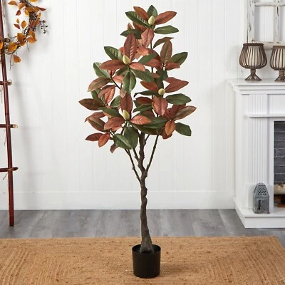 Árbol Artificial Magnolia Otoño 5’ con 77 Lvs Decoración Hogar. Venta al por menor $196 Foto 1 de 3