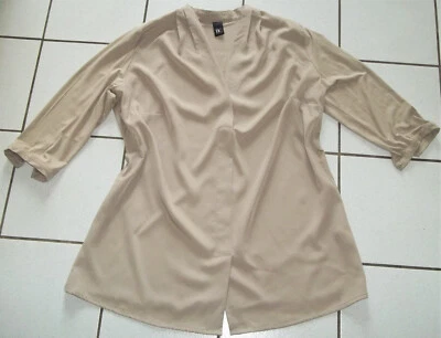 Tunika Oberteil Gr. XL 46 48 Tunikashirt TAUPE Beige CHIFFON Longshirt neuw. - Bild 1 von 4